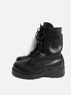 Belleville Mens Sz 8.5 M Black Leather Steel Toe Combat Tactical Work Boots